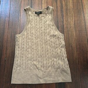 Banana republic Tan Cable Knit Tank Top